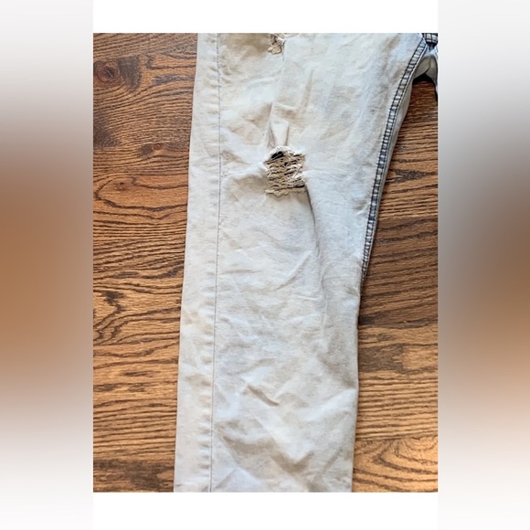 Velero Mens Lightwash Distressed Streetwear Blue Jeans, Size 40x32 - Picture 5 of 12